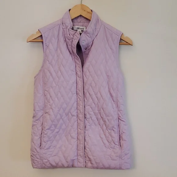 Croft & Barrow light purple quilted vest - Picture 1 of 6